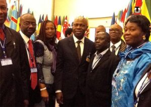 Houngbo et les responsables syndicales Houngbo et les responsables syndicales
