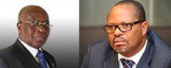 Les ministres Adji Ayassor de l'Economie (g) et Djossou Sémodji de la Planification (dt), ont représenté le Togo