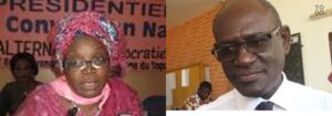Mme Brigitte Adjamagboh-Johnson et Zeus Ajavon