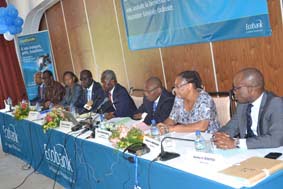 La table d'honneur lors du point de presse lundi dernier à Lomé.